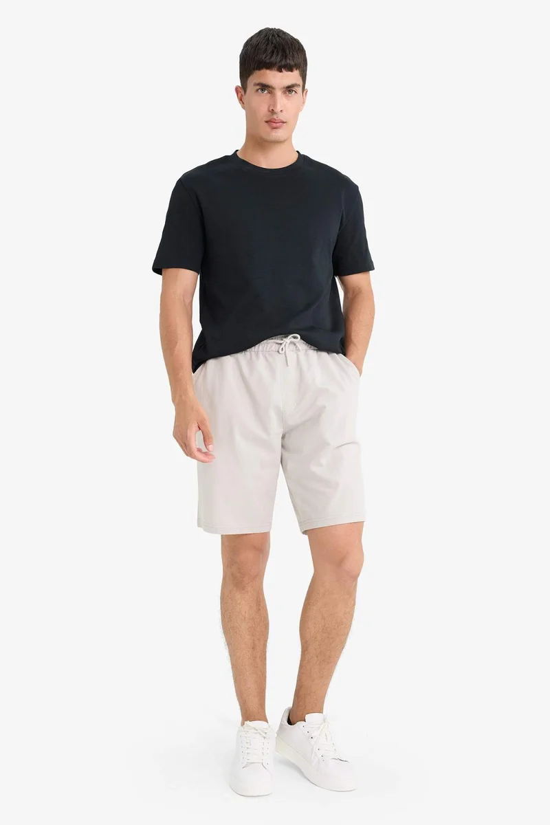 ديفاكتو Slim Fit Thin Sweatshirt Fabric Shorts