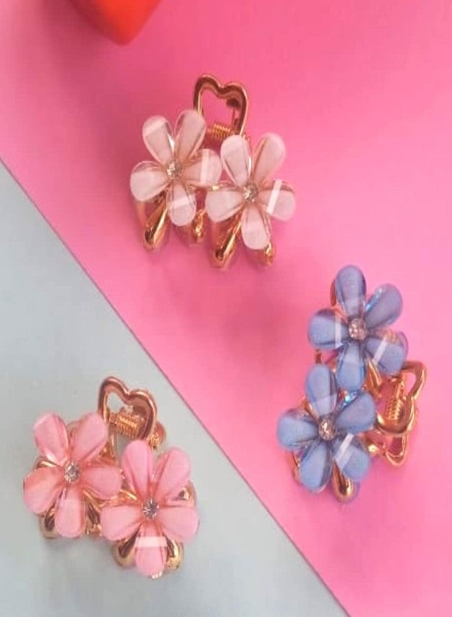 Cart Log hair claws- flower claw clips for women- flower clutcher for women hair- floral claw clip- fancy claw clips- fancy clutcher- korean claw clips for hair- korean clutcher(random colours) (3) - Image 3