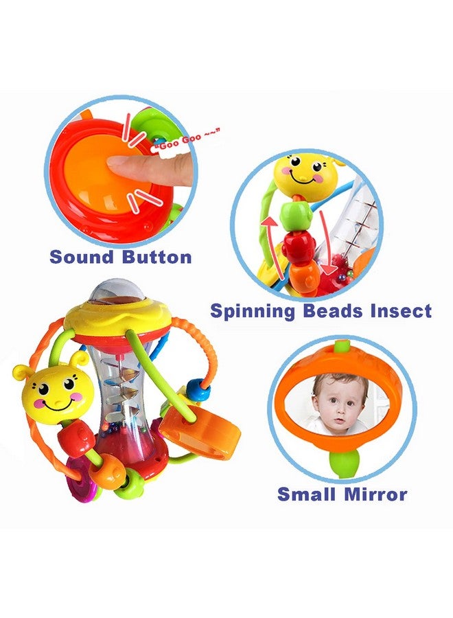 HOLA ألعاب هولا للأطفال 0-6-12 شهرًا، ألعاب رنين الأطفال، كرة النشاط، ألعاب الرضع 6 أشهر، ألعاب الأطفال 3-6 أشهر، ألعاب السفر الهزازة، حشوات سلة عيد الفصح - Image 3