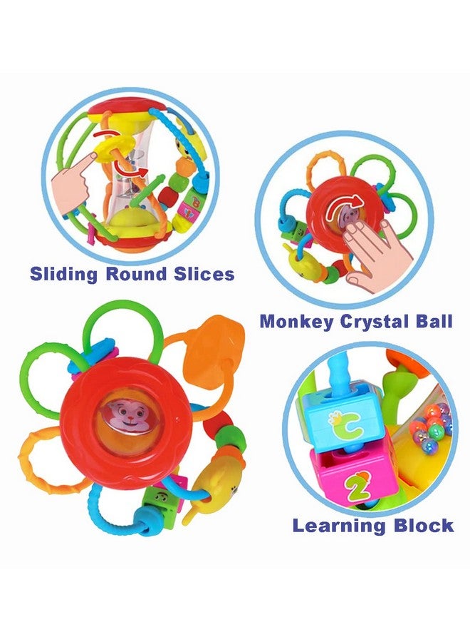 HOLA ألعاب هولا للأطفال 0-6-12 شهرًا، ألعاب رنين الأطفال، كرة النشاط، ألعاب الرضع 6 أشهر، ألعاب الأطفال 3-6 أشهر، ألعاب السفر الهزازة، حشوات سلة عيد الفصح - Image 4