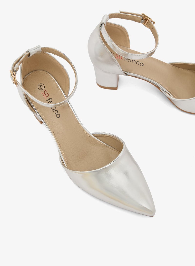 SD.Felano Block Heeled Ankle Strap Pump - Image 4