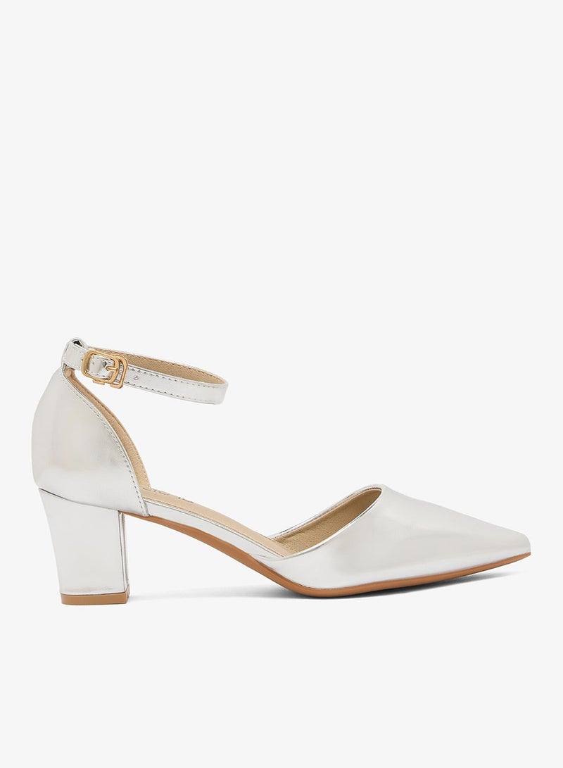 SD.Felano Block Heeled Ankle Strap Pump - Image 1
