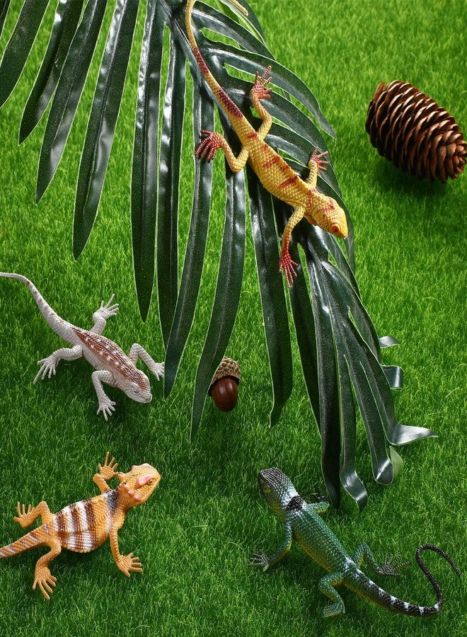 Gejoy 24 Piece Plastic Lizards for Kids Colorful Plastic Artificial Lizard Toys Action Figure Educational Toys for Kids Adults Gifts, 12 Designs - Image 3