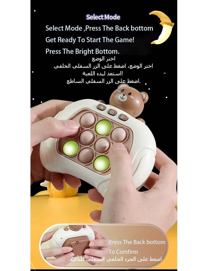 Electronic Quick Push Light Up Pop Game, Pop it game, Fidget Toys for Adults and Kids with Puzzle Game Machine Push Pop Bubble Fidget Sensory Toy Birthday Gifts - Image 1