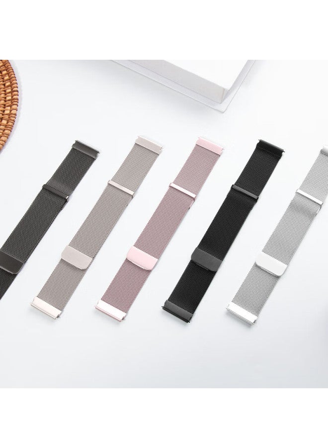 Wei Qiantu Weiqiantu Suitable For Huawei Watch Straps Gt6/6pro/gt5/4/5pro/watch5/4/4pro Milanese Steel Band | Button-style Dual Magnetic Clasp - 46/48 - Starlight Color - Image 2