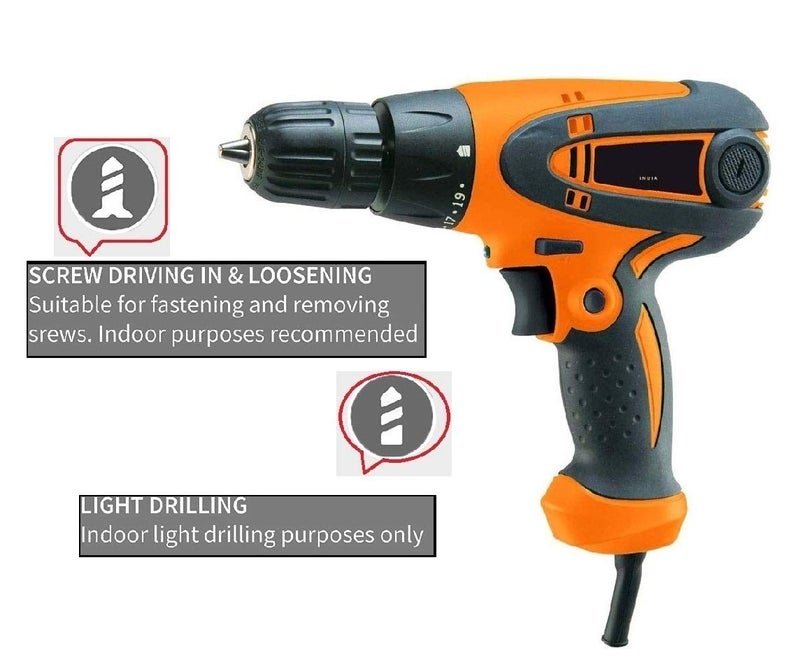 MLD Torque Adjustment System Electric Screw Driver Cum Drill Machine 10mm Colours as per Availability - Image 4