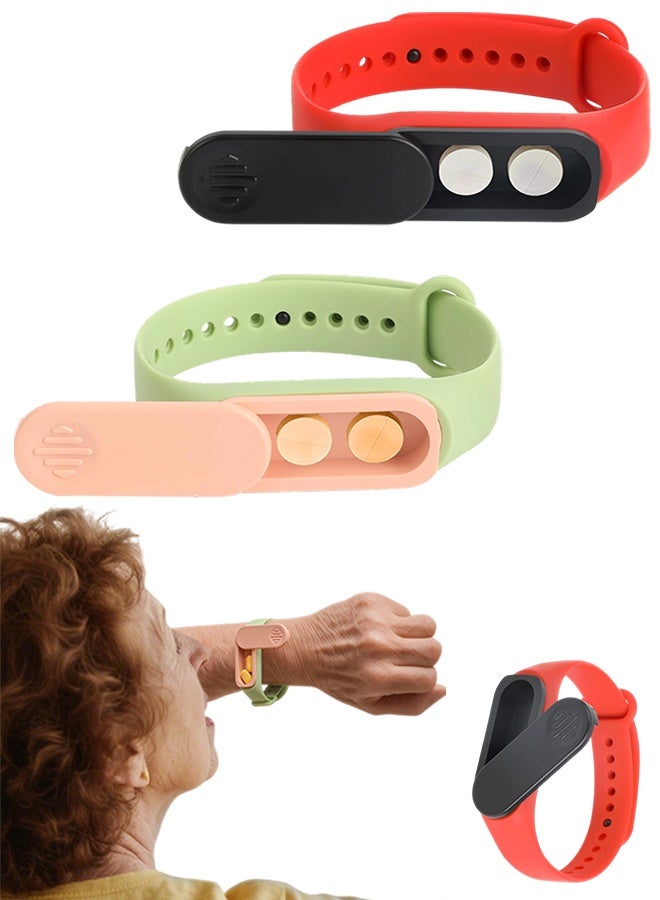 2 Pcs Wristband Pill Box Set with Adjustable Straps & 360° Secure Lock, Foldable Portable Pill Organizer for Daily Medication & Travel, Compact Pocket-Sized Design - Image 1