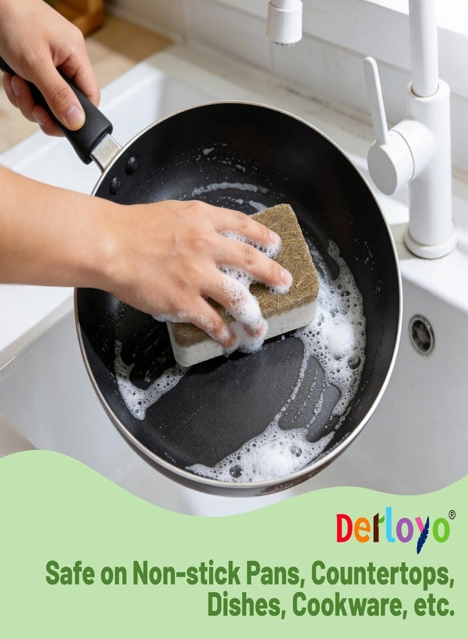 derloyo 12 Count Plant-Based Kitchen Sponges, Compostable Cellulose Sponge, Biodegradable Sponges for Dishes, Non-Scratch Cleaning Sponges for Kitchen, Bathroom, Household Cleaning - Image 5