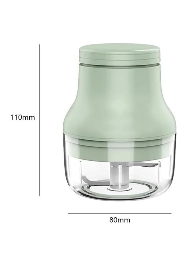 Plan A - Portable Mini Electric Garlic Masher – Multifunctional Vegetable Chopper, Wireless One-Button Food Processor, USB Charging, Easy to Clean, Suitable for Garlic, Onion, Fruit, Nuts, Baby Food-100ml - Image 1