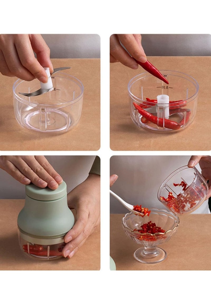 Plan A - Portable Mini Electric Garlic Masher – Multifunctional Vegetable Chopper, Wireless One-Button Food Processor, USB Charging, Easy to Clean, Suitable for Garlic, Onion, Fruit, Nuts, Baby Food-100ml - Image 1