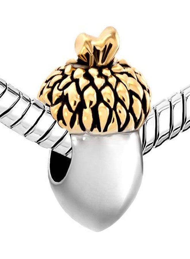 MiiFort Acorn Nut Good Fortune Charm Compatible with Pandora Bracelets Necklaces Pendants Oak Trees Lucky Prosperity Youthfulness - Image 3
