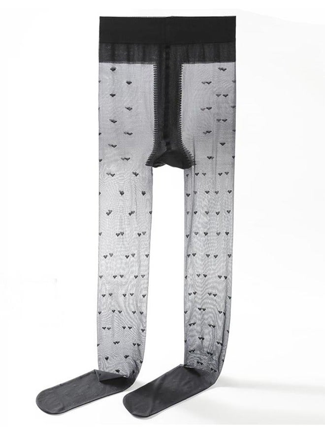 جوارب جاكار سوداء ضيقة للنساء - جوارب خفيفة الوزن ومريحة ومناسبة تمامًا ومضادة للتمزق وجوارب ضيقة مريحة للساق العارية 