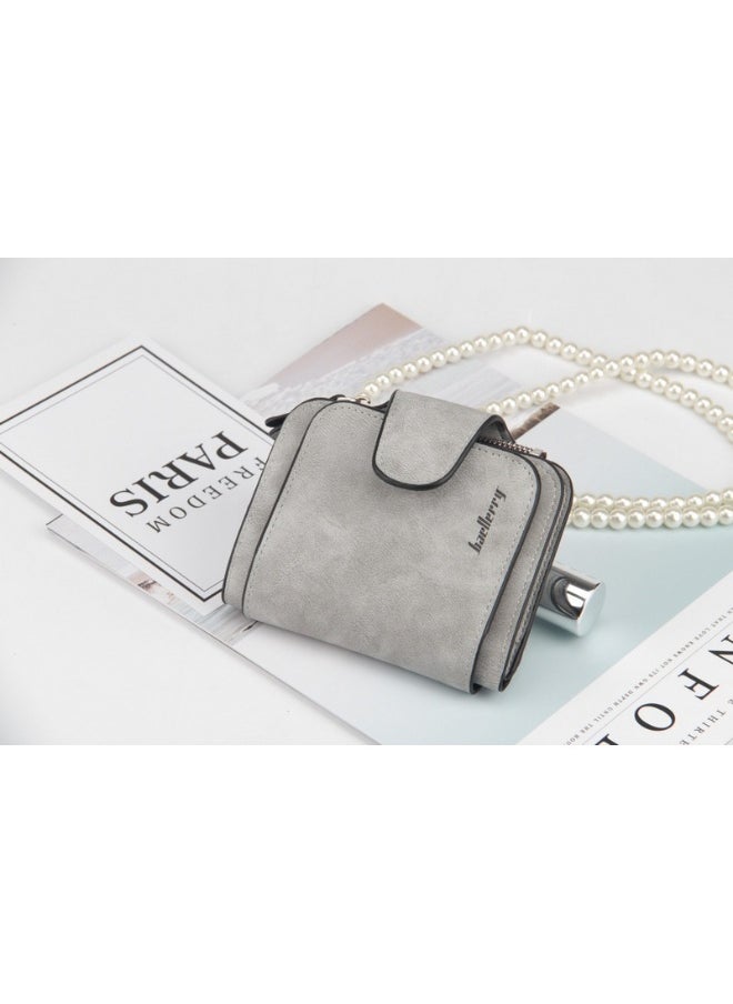 baellerry Korean Women's Wallet ins Buckle Abrasive Leather Coin Purse Small Fresh Student Female Purse  - Image 2