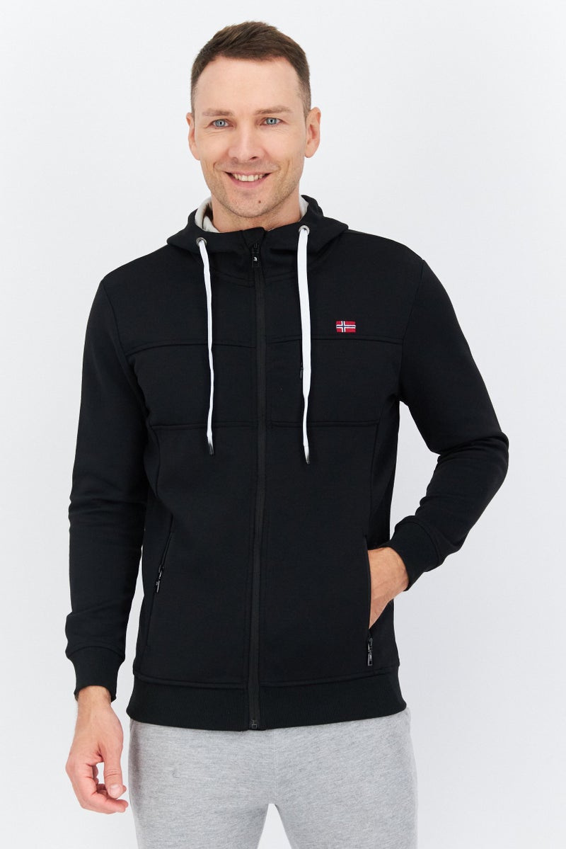 Nordland Men Sportswear Fit Long Sleeves Training Sweatshirt, Black - Image 1