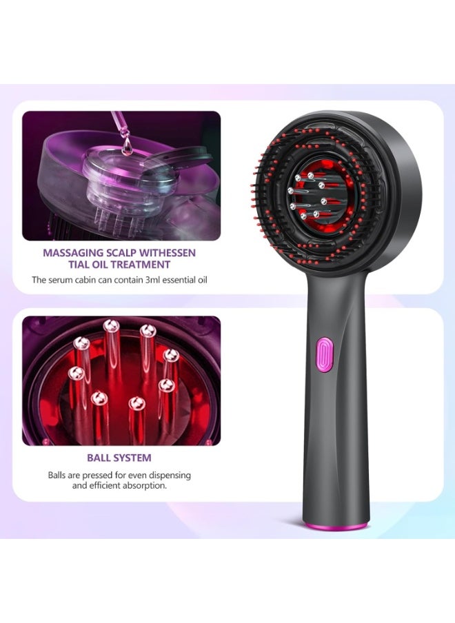 BORTONY Electric Hair Oil Applicator Scalp Massager Comb Red Light Scalp Massager Brush for Hair Growth IPX7 Waterproof Oil Dispenser for Hair  - Image 4