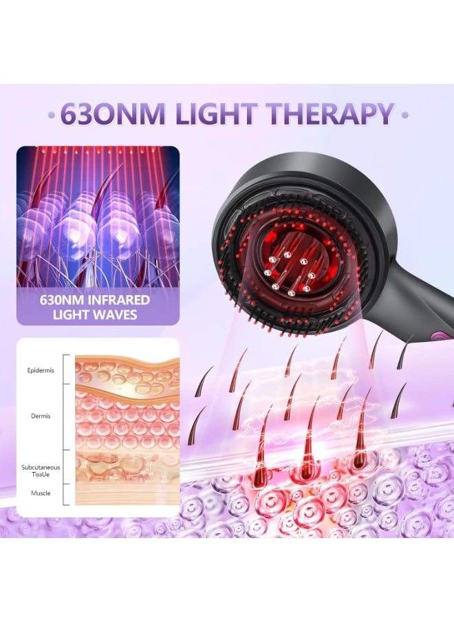BORTONY Electric Hair Oil Applicator Scalp Massager Comb Red Light Scalp Massager Brush for Hair Growth IPX7 Waterproof Oil Dispenser for Hair  - Image 5