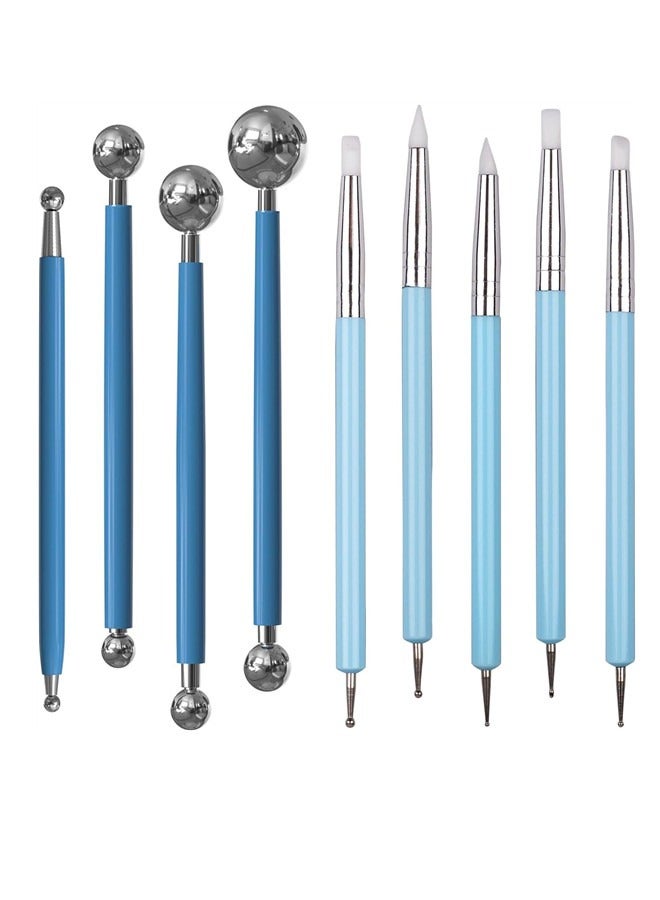 أوساويك أدوات التنقيط ، أداة نحت الطين السيليكون ، أدوات الطلاء ذات الطين السيراميك ، أدوات نقش الفخار للصخور ، الأظافر ، المزج ، الرسم ، النمذجة - Image 1