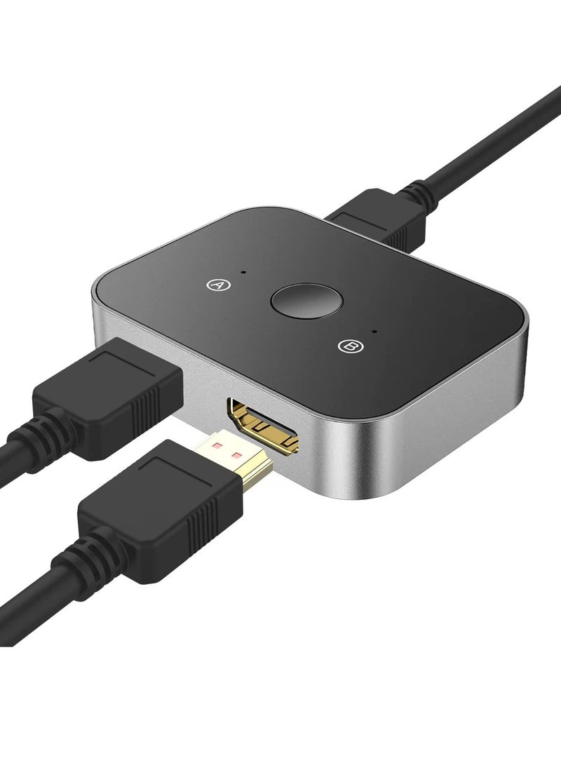 SYOSI 8K HDMI Switch 4K@144Hz 120Hz or 1080P@240Hz Splitter HDR 8K@60Hz 2 in 1 Out Aluminum Alloy Bi Directional Switcher Ultra HD 48Gbps for Roku HDTV Apple TV Fire Stick Sony T PS5 4 Xbox Series X - Image 1