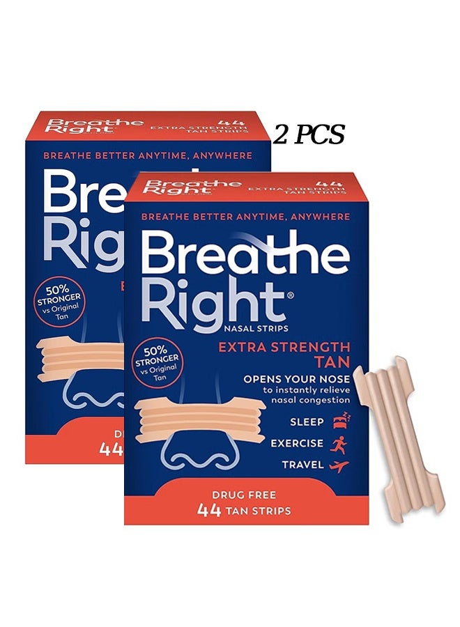 Breathe Right Extra Strength Tan Nasal Strips, 88Tan Stripes