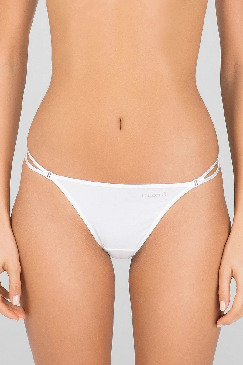 KOM Patternless Cotton Modal Women's Slip Panties Basic Thong 2-Piece