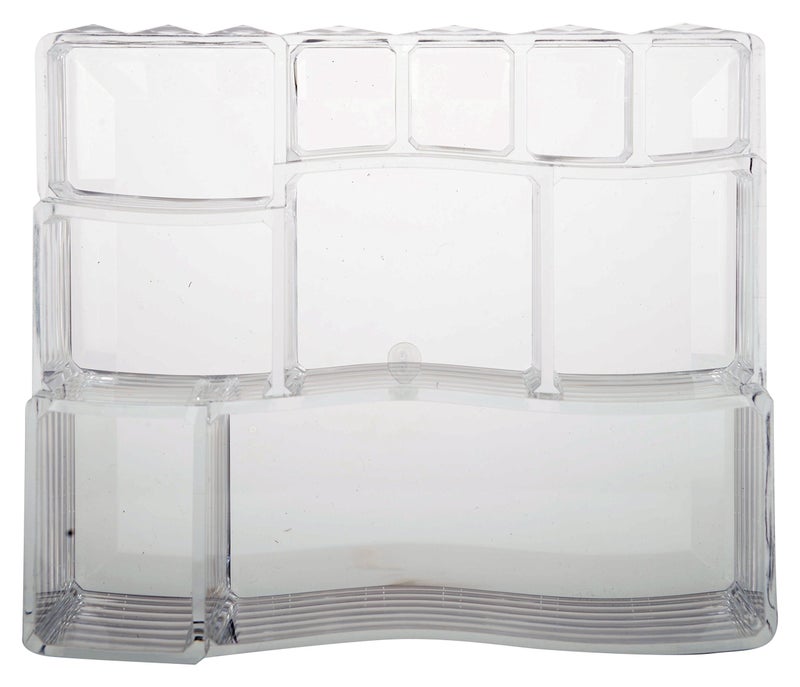 IKTU Premium Acrylic Makeup Organizer 10 Compartment Space Storage, Super Crystal For Lipstick, Brushes & more, Unbreakable Acrylic Lipstick Storage Holder - Image 3
