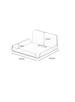 Super ZYouth Small Wall Shelf Set of 2 for Security Cameras, Speakers, Baby Monitors, Floating Shelves Easy to Install No Drill (Clear)  - Image 4