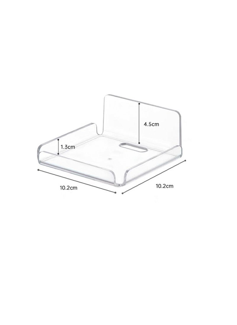 Super ZYouth Small Wall Shelf Set of 2 for Security Cameras, Speakers, Baby Monitors, Floating Shelves Easy to Install No Drill (Clear)  - Image 4