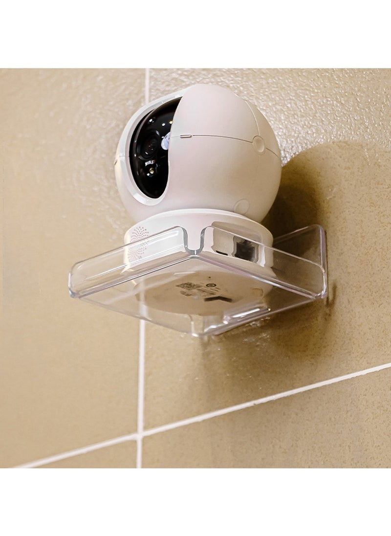 Super ZYouth - Small Wall Shelf Set of 2 for Security Cameras, Speakers, Baby Monitors, Floating Shelves Easy to Install No Drill (Clear) - Image 1