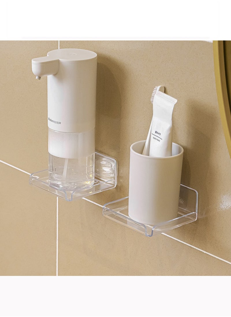 Super ZYouth - Small Wall Shelf Set of 2 for Security Cameras, Speakers, Baby Monitors, Floating Shelves Easy to Install No Drill (Clear) - Image 1