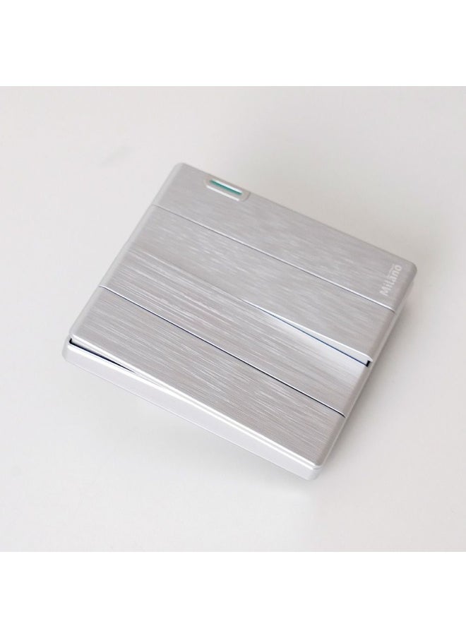 DANUBE HOME Milano 10A 4G 1W Switch Electrical Switches Sockets Outlets For Home Appliances Office Hotel Conventional Construction Project Aura Slvr  - Image 2