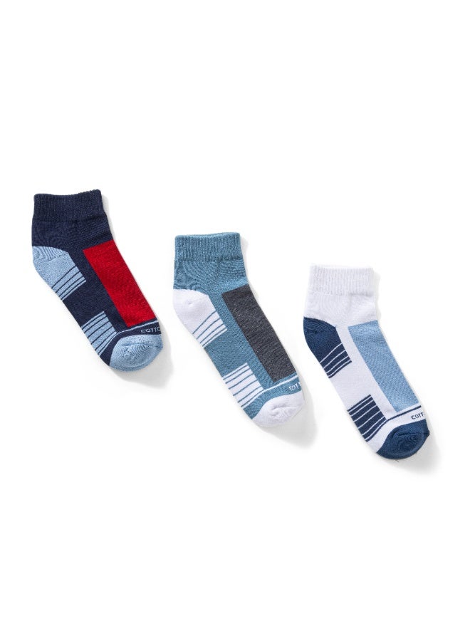 COTTONIL Pack Of 6 Cotton Half Towel Socket Socks Code 43 - Image 3