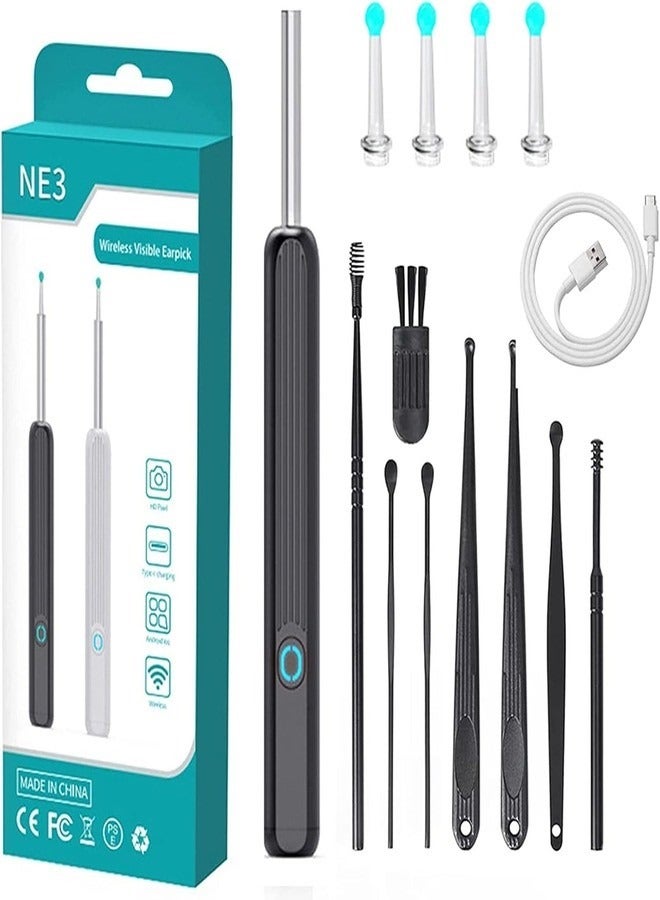 Marrkhor Ear Wax Removal, Ear Pick Kit, Ear Cleaner with Camera,1296P HD Earwax Removal Tool with 8 Pcs Ear Set, Ear Cleaning Kit for Adult, Kids. - Image 1