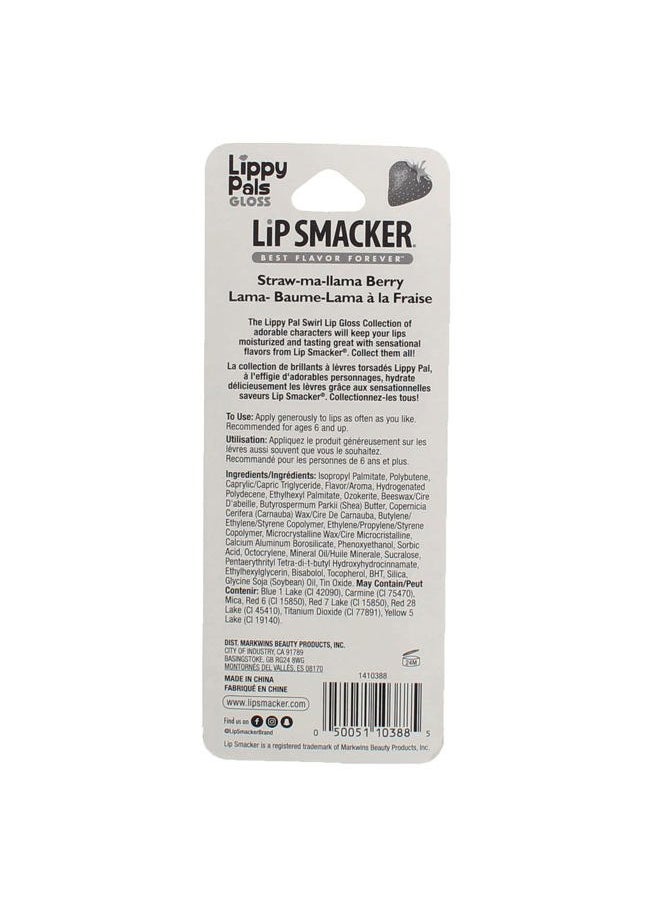 Lip Smacker Lippy Pals Swirls Llama, Flavored Moisturizing & Smoothing Soft Shine Lip Balm, Hydrating & Protecting Fun Tasty Glossy Finish, Cruelty-Free & Vegan - Straw-Ma-Llama Berry  - Image 3