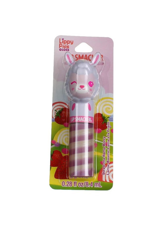 Lip Smacker Lippy Pals Swirls Llama, Flavored Moisturizing & Smoothing Soft Shine Lip Balm, Hydrating & Protecting Fun Tasty Glossy Finish, Cruelty-Free & Vegan - Straw-Ma-Llama Berry  - Image 1