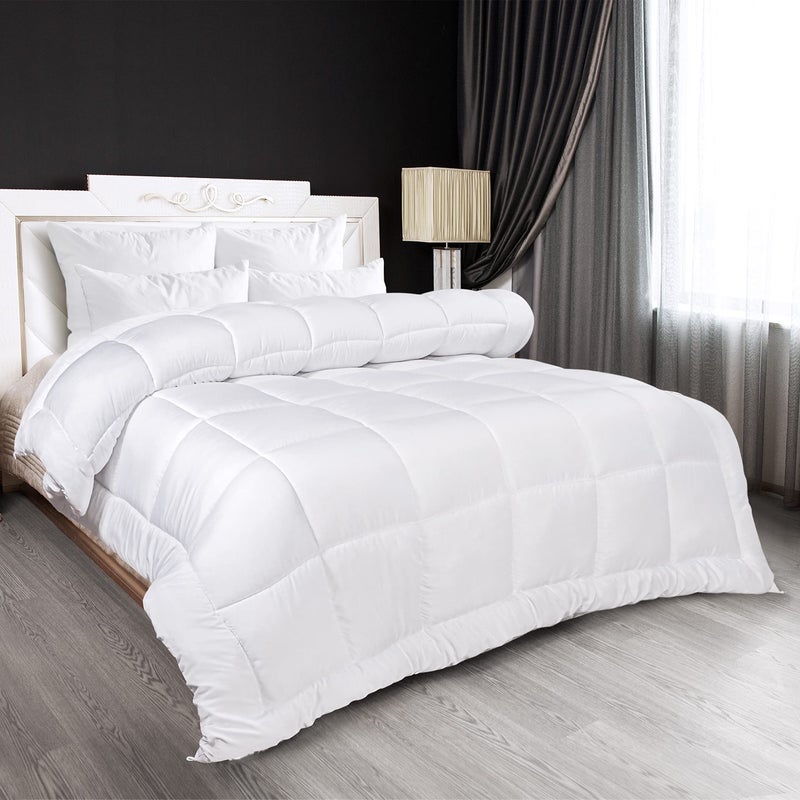 Utopia Bedding All Season Down Alternative Quilted Full Comforter, Duvet Insert with Corner Tabs, Machine Washable, Bed Comforter (White) - Image 5
