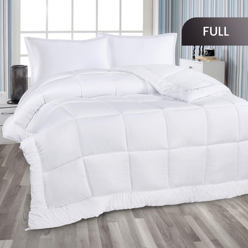 Utopia Bedding All Season Down Alternative Quilted Full Comforter, Duvet Insert with Corner Tabs, Machine Washable, Bed Comforter (White) - Image 2