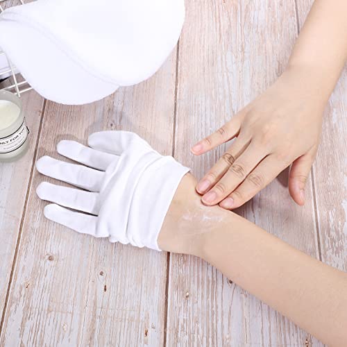 ENPOINT 5 Pairs Archival Photo Gloves, White X-Large Work Gloves For Handling Art Working Photography Men & Womens Cloth Gloves Liners Bulk for Handling Jewelry, Film, Photo, Coin Metal Inspection - Image 2