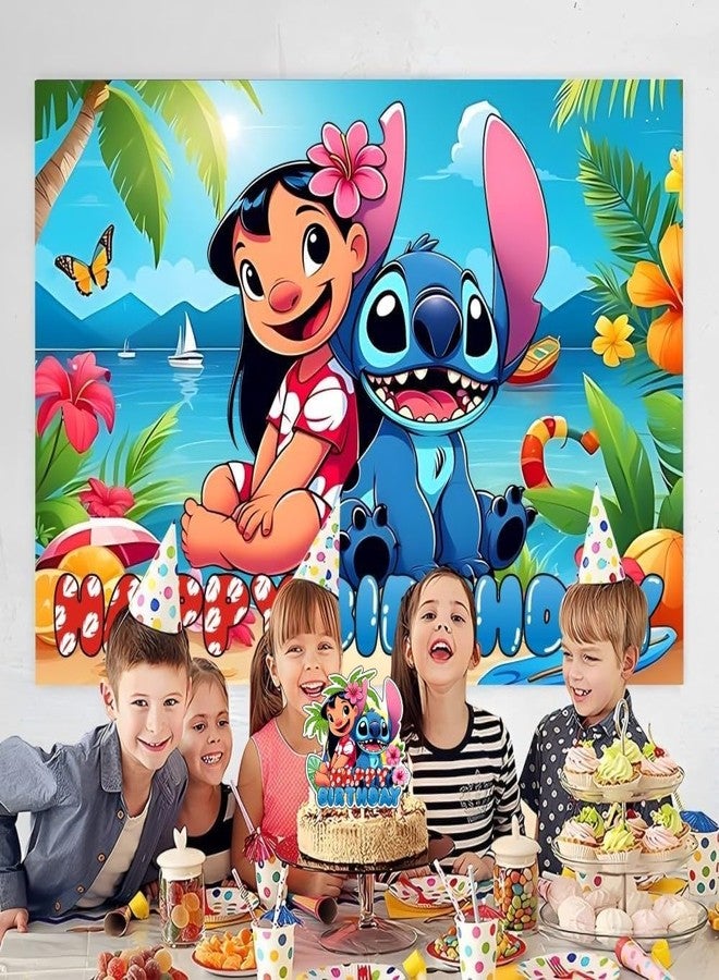 ARHAVI 25 Pcs Stitch Cake Topper and Cupcake Toppers Set Birthday Party Supplies for Stitch Themed Birthday Decorations - Image 5