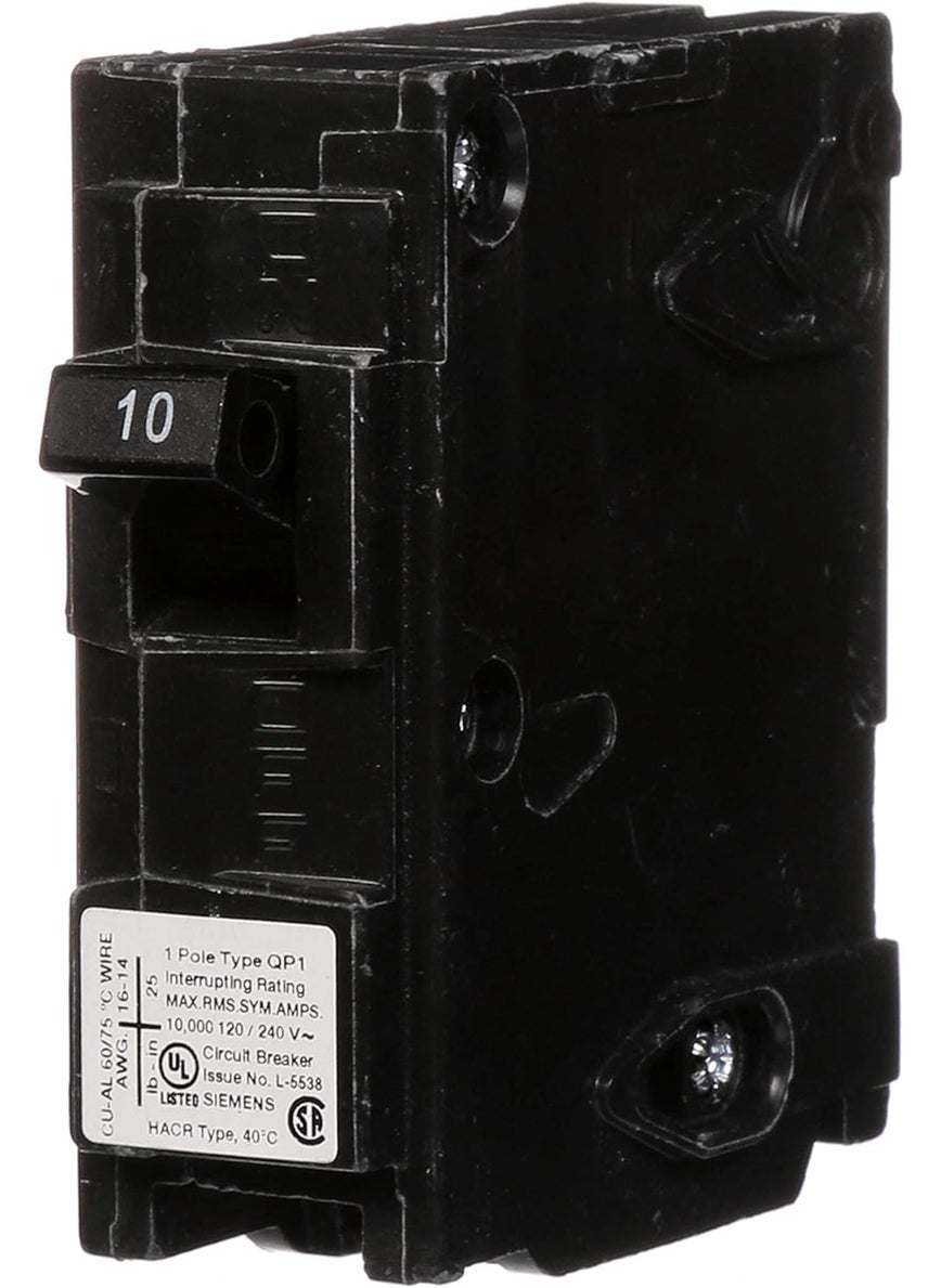 SIEMENS Q110 10Amp Single Pole Type QP Circuit Breaker  - Image 1