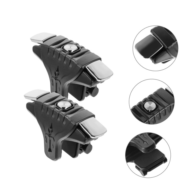 2 Pairs Trigger Gaming Grip Handle for Gamepad Easy to Install Black - Image 5
