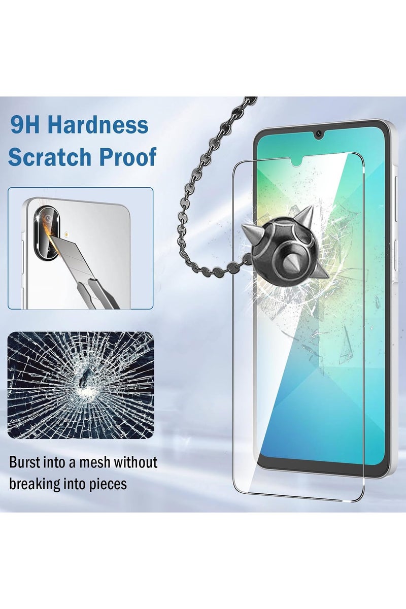 حماية الشاشة والكاميرا 2 في 1 لجهاز سامسونج جالكسي A07 - درع شفاف عالي التغطية لحماية من الخدوش والصدمات - Image 4