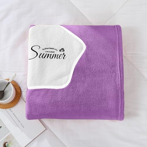 HOUSSE Wearable Microfiber Spa Bath Towel with Star Pocket for Girls & Women | Soft, Cozy Wrap with Snap Closure |Women’s Day Gift | 110 x 140 cm (Purple_White) - Image 2
