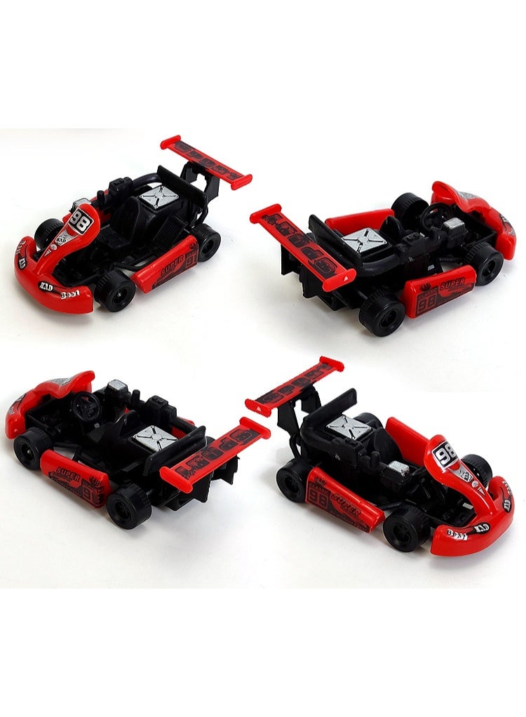 هالامودو حلة 4PCS بالرجوع الى كارت । لعب الأطفال السيارة । نموذج الاحتكاك DongLiChe مصغرة سباق ليس । لتصميم خصوصيتان । الإيكولوجية بطاريات أذهب । كانت واقعية । مواد مناسبة بأصابع صغيره مثالية الأمن في حجمها । ومتانتها । । الألعاب التفاعلي الأبوة هدية مثالية - Image 2