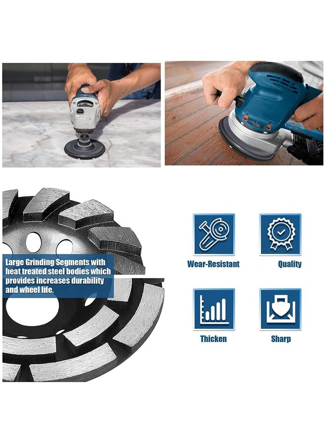 Diamond Cup Grinding Wheel, Heavy Duty Angle Grinder Wheels Sets for Angle Grinder Polishing(BLACK) - Image 5