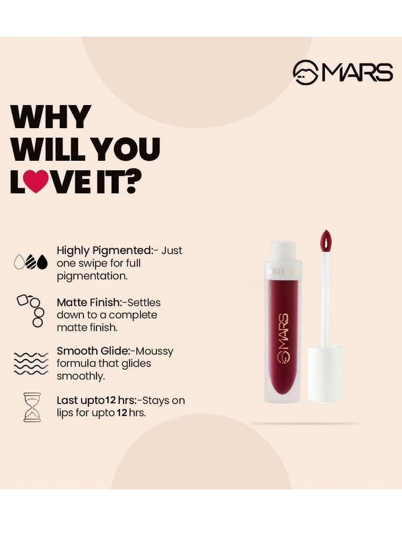 مارس - لون شفاه سائل مطفي يدوم طويلاً، 4.5 مل 10 أوتراجيوس - Image 3