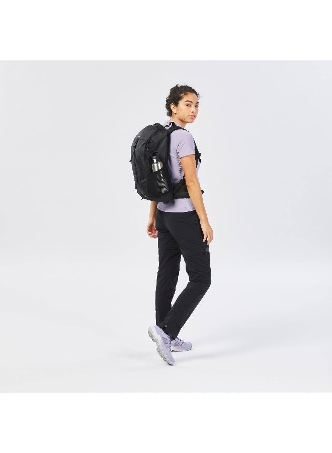 Quechua By DECATHLON | MH 100 | capacity 20 litres | Hiking Trekking Backpack |Black  - Image 2