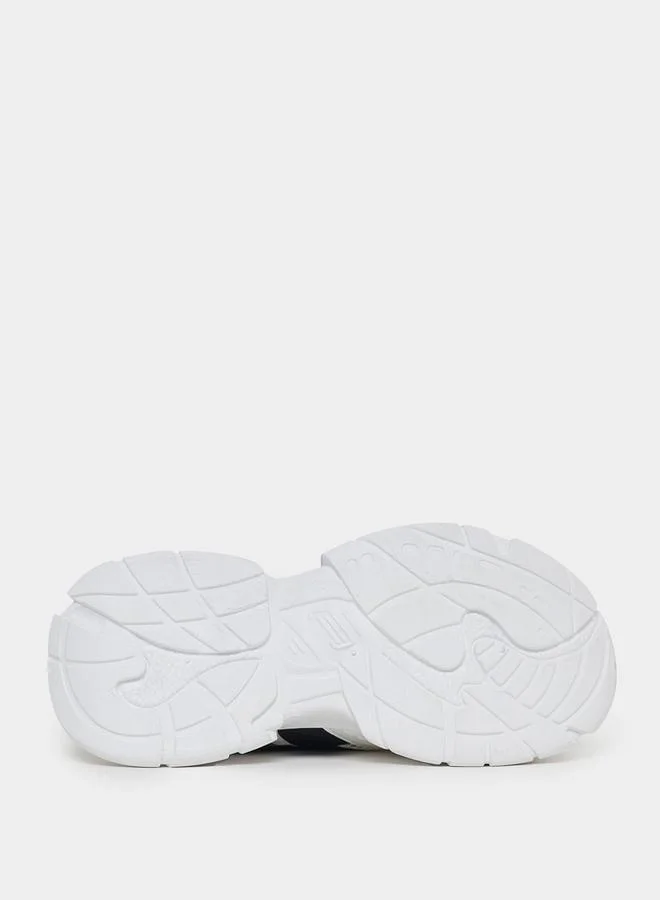 Styli Color Block Graphic Cut Out Chunky Sole Sneakers