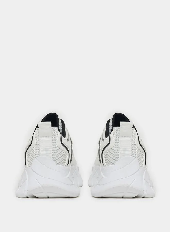 Styli Color Block Graphic Cut Out Chunky Sole Sneakers