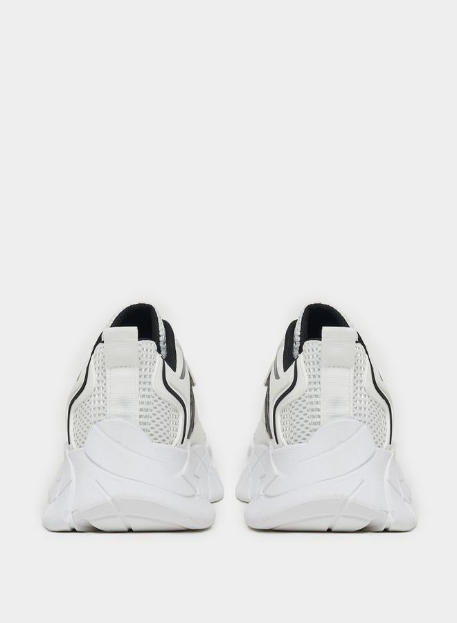 Styli Color Block Graphic Cut Out Chunky Sole Sneakers  - Image 3