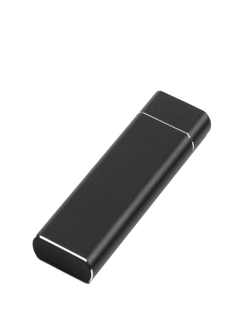 محرك أقراص الحالة الصلبة المحمول من النوع C بسعة 1 تيرابايت وواجهة USB3.1 SSD مقاوم للصدمات من سبائك الألومنيوم باللون الأسود - Image 1